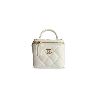 CHANEL MASTER MINI TOP HANDLE VANITY WITH CHAIN LAMBSKIN AP2198 (11*8.5*7cm)